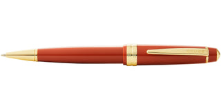 Bailey Light™ Polished Amber Resin and Gold Tone Ballpoint Pen - By Baano