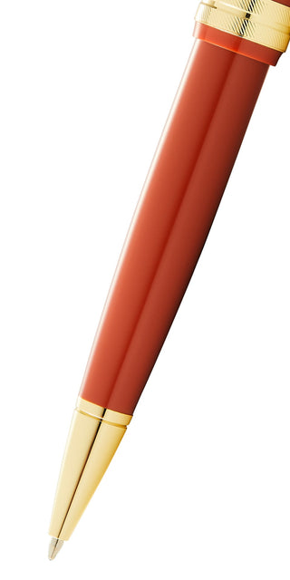 Bailey Light™ Polished Amber Resin and Gold Tone Ballpoint Pen - By Baano