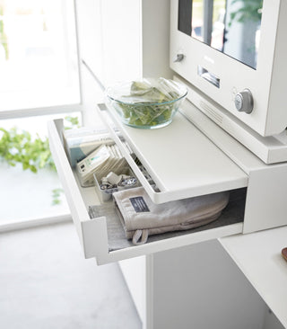 Countertop Drawer with Pull-Out Shelf - Steel - By Baano