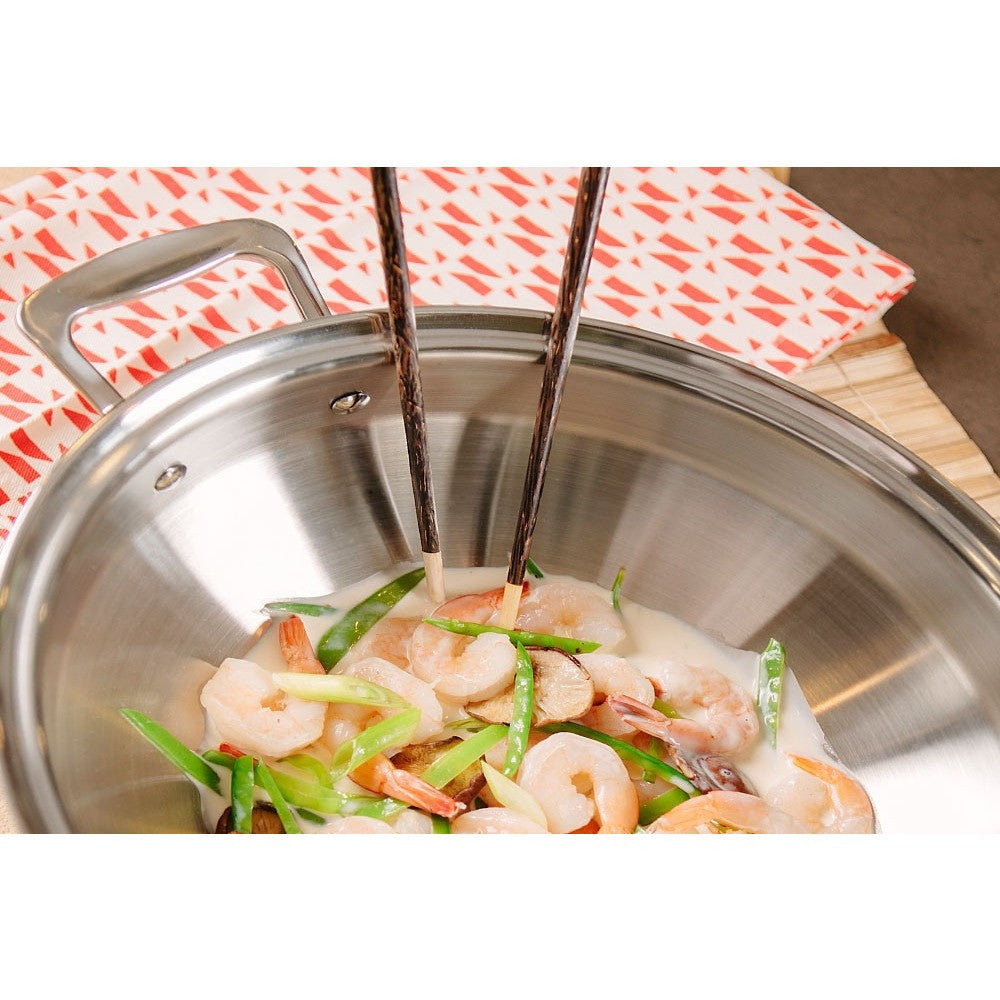 5 Quart Stainless-Steel Wok - By Baano