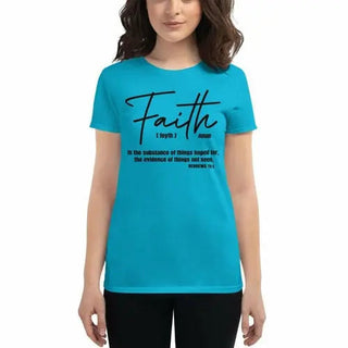 Womens T-Shirts, Faith Is The Substance Of Things Hoped For, Black