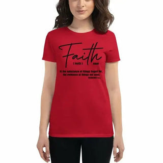 Womens T-Shirts, Faith Is The Substance Of Things Hoped For, Black