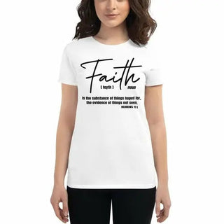 Womens T-Shirts, Faith Is The Substance Of Things Hoped For, Black