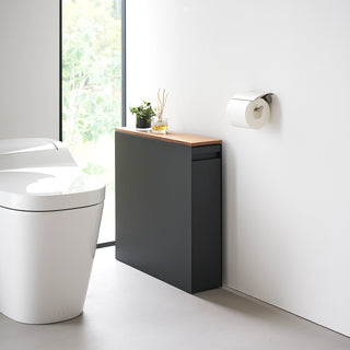 Pull-Out Bathroom Storage Cabinet - Steel + Wood - By Baano