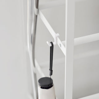 Rolling Five-Tier Shoe Rack (" H)  - Steel + Wood - By Baano