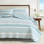 3-Piece Stripe Quilt - Kadi Collection Great Bay Home
