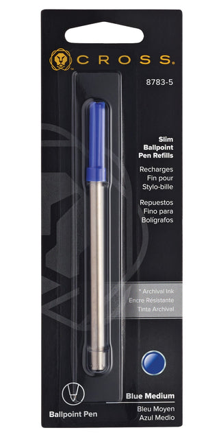 Slim Ballpoint Pen Refill - Blue - Single Pack - By Baano