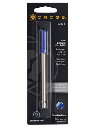 Slim Ballpoint Pen Refill - Blue - Single Pack - By Baano