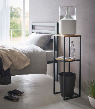 Two-Tier Display & Storage Shelf (31.5" H)  - Steel + Wood - By Baano