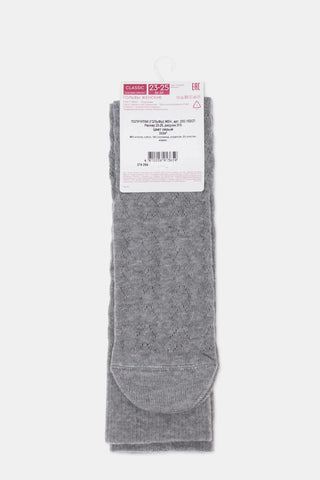 Cotton Knee Highs Conte Classic 010 - Cotton Blend and Knitted Pattern - By Baano