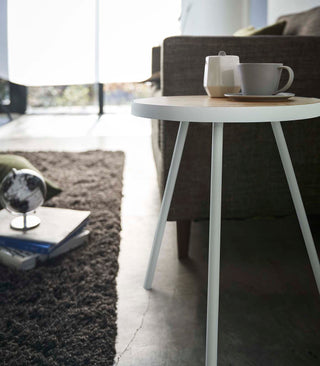 Side Table (20" H)  - Steel + Wood - By Baano
