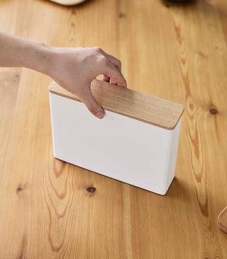 Coffee Filter Case - Size 04 - Steel + Wood Yamazaki Home