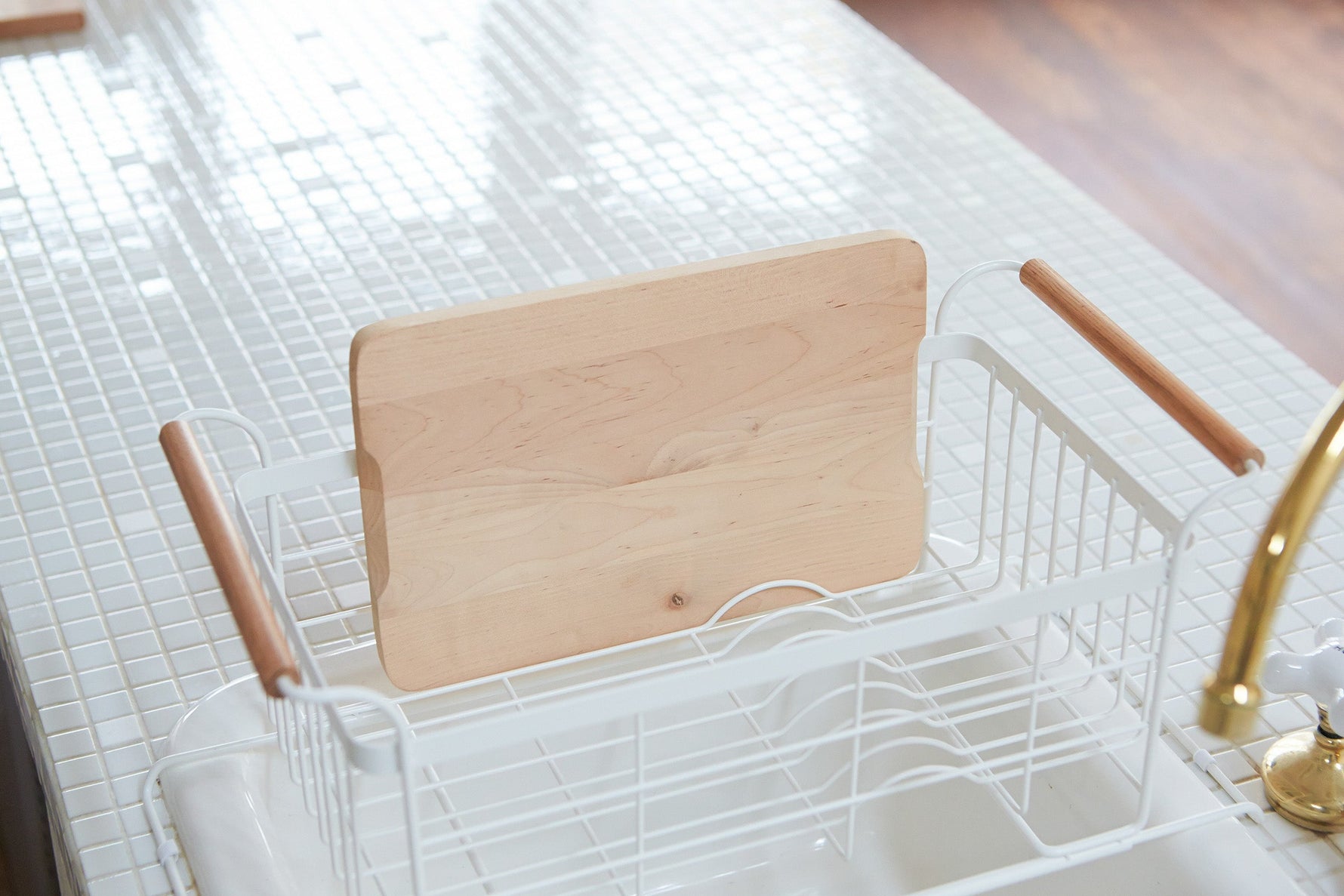 Over-the-Sink Dish Rack - Steel + Wood - By Baano
