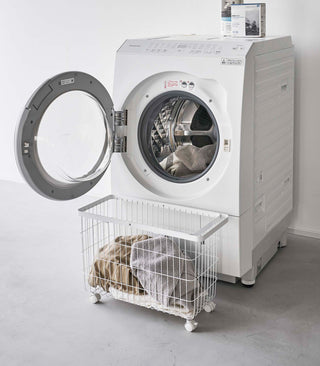 Rolling Wire Basket (14.8" H)  - Steel - By Baano