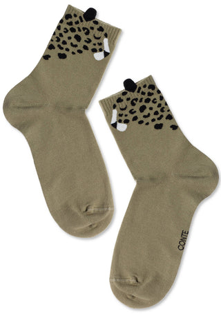 Cotton Socks Conte Classic 249 - Picot "Leopard" - By Baano