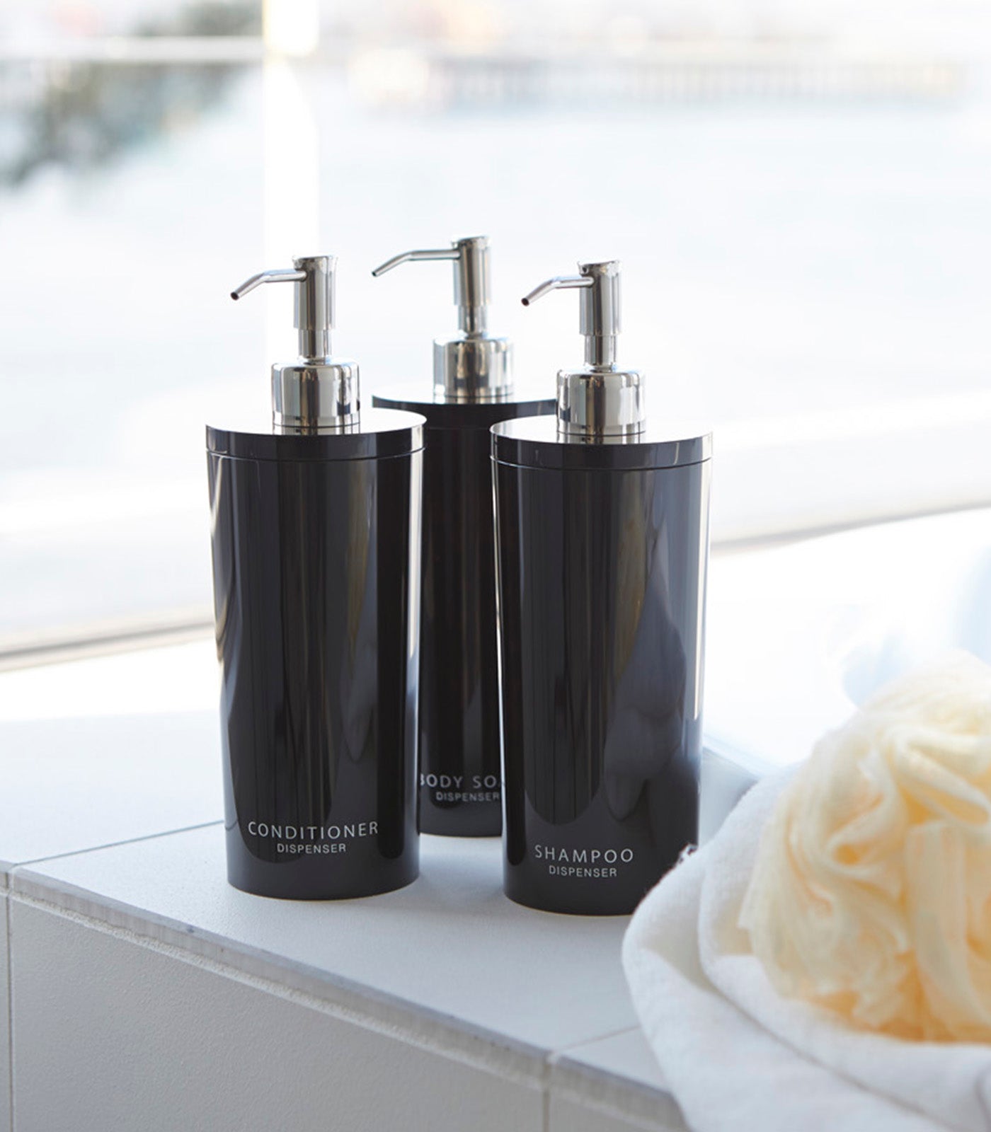 Round Dispenser Bundle - Shampoo, Conditioner, and Body Soap - By Baano