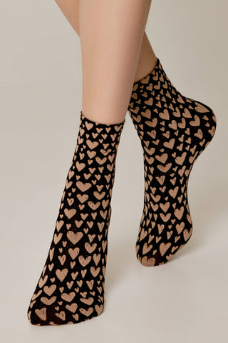 Socks Conte Fantasy - Heart Pattern - By Baano