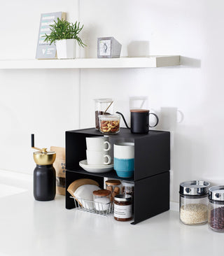 Stackable Countertop Shelf - Two Sizes - Steel - By Baano