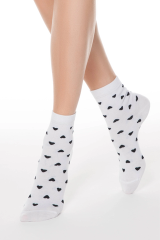 Conte Cotton Socks Classic - 143 Hearts - By Baano