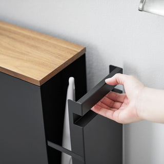 Pull-Out Bathroom Storage Cabinet - Steel + Wood - By Baano