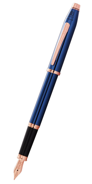Century® II Translucent Cobalt Blue Lacquer Medium Nib Fountain Pen - By Baano