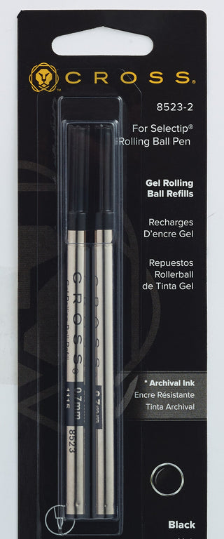 Selectip® Gel Rollerball Pen Refill - Black - Medium - Dual Pack - By Baano