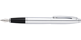 Calais™ Polished Chrome Stainless Steel Medium Nib Fountain Pen - By Baano