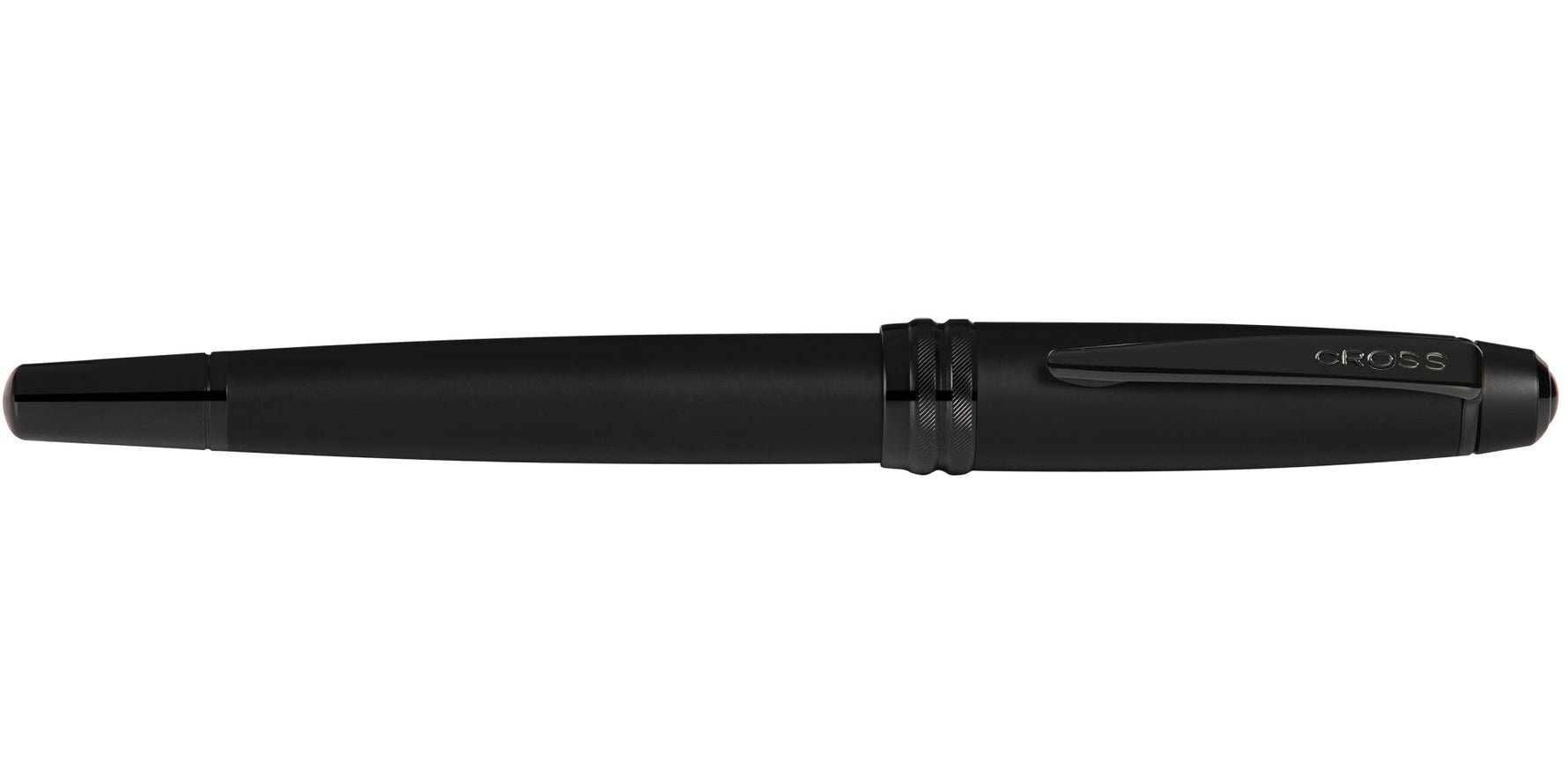 Bailey™ Matte Black Lacquer Stainless Steel Medium Nib Fountain Pen - By Baano