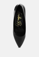 Zaila Metallic Accent Block Heel Pumps London Rag International