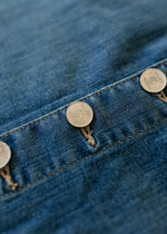 Zana Front Button Denim Midi Skirt - By Baano