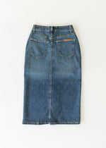 Zana Front Button Denim Midi Skirt - By Baano