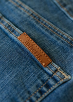 Zana Front Button Denim Midi Skirt - By Baano