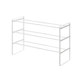 Three-Tier Expandable Shoe Rack (18" H)  - Steel - By Baano