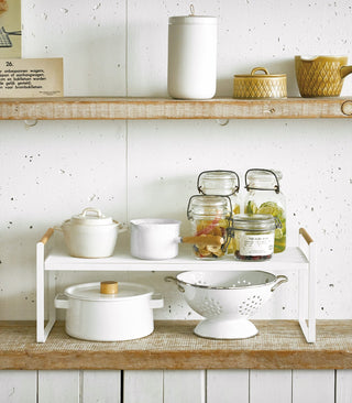 Countertop Wire Shelf - Steel + Wood - By Baano
