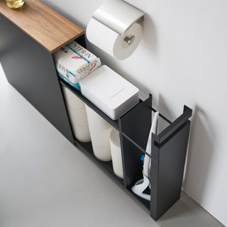 Pull-Out Bathroom Storage Cabinet - Steel + Wood - By Baano
