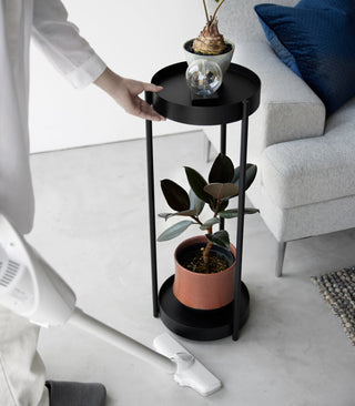 Two-Tier Rolling Plant Stand (28" H)  - Steel - By Baano