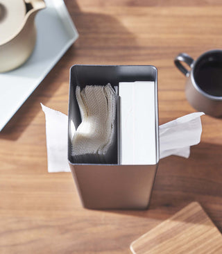 Two-Sided Tissue Case - Steel + Wood - By Baano