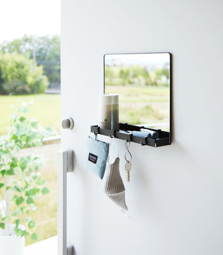 Magnetic Mirror with Storage Rack - Glass - By Baano