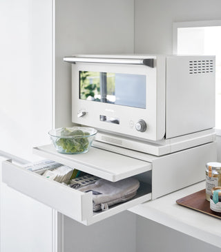 Countertop Drawer with Pull-Out Shelf - Steel - By Baano