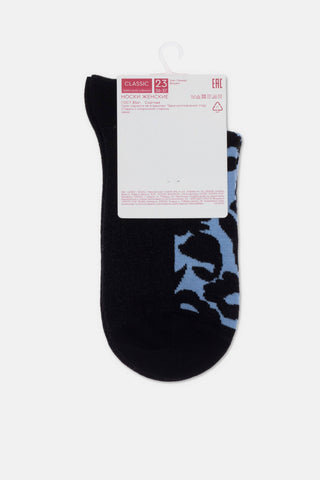 Cotton Socks Conte Classic 441 - Floral Pattern - By Baano