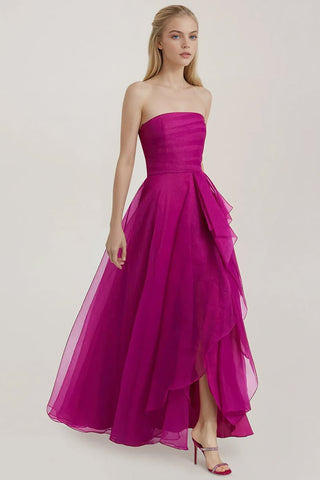 Zoa Strapless Draped Maxi Dress - By Baano