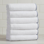 Cotton Border-Stitched 6-Piece Towel Set - Valery Collection