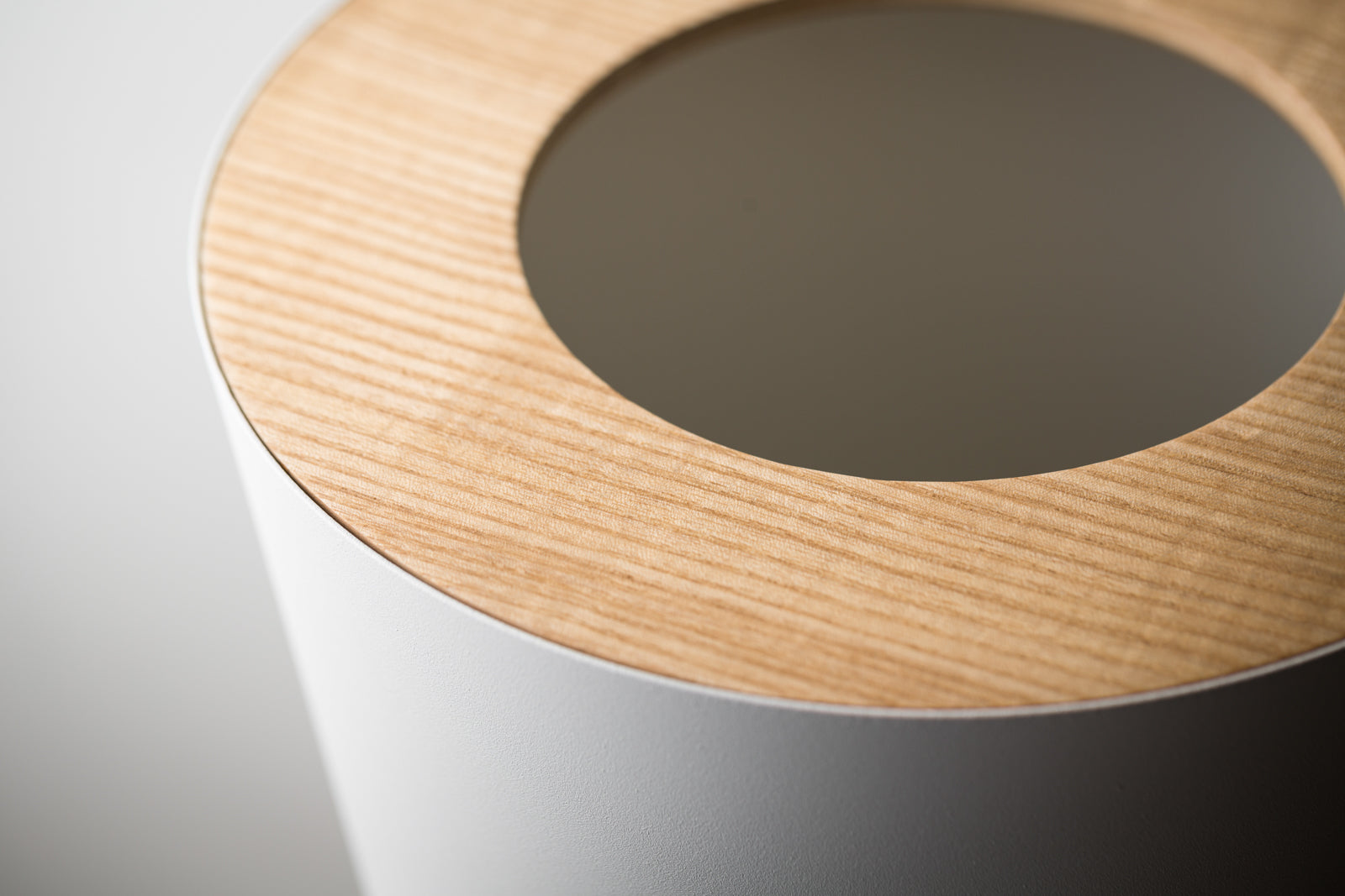 Trash Can - Round - Steel + Wood - By Baano