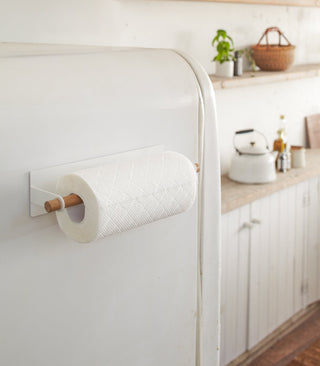 Magnetic Kitchen Towel Hanger - Two Sizes - Steel + Wood - By Baano