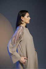 Anna open Abaya - Embellished Design Sleeves - By Baano