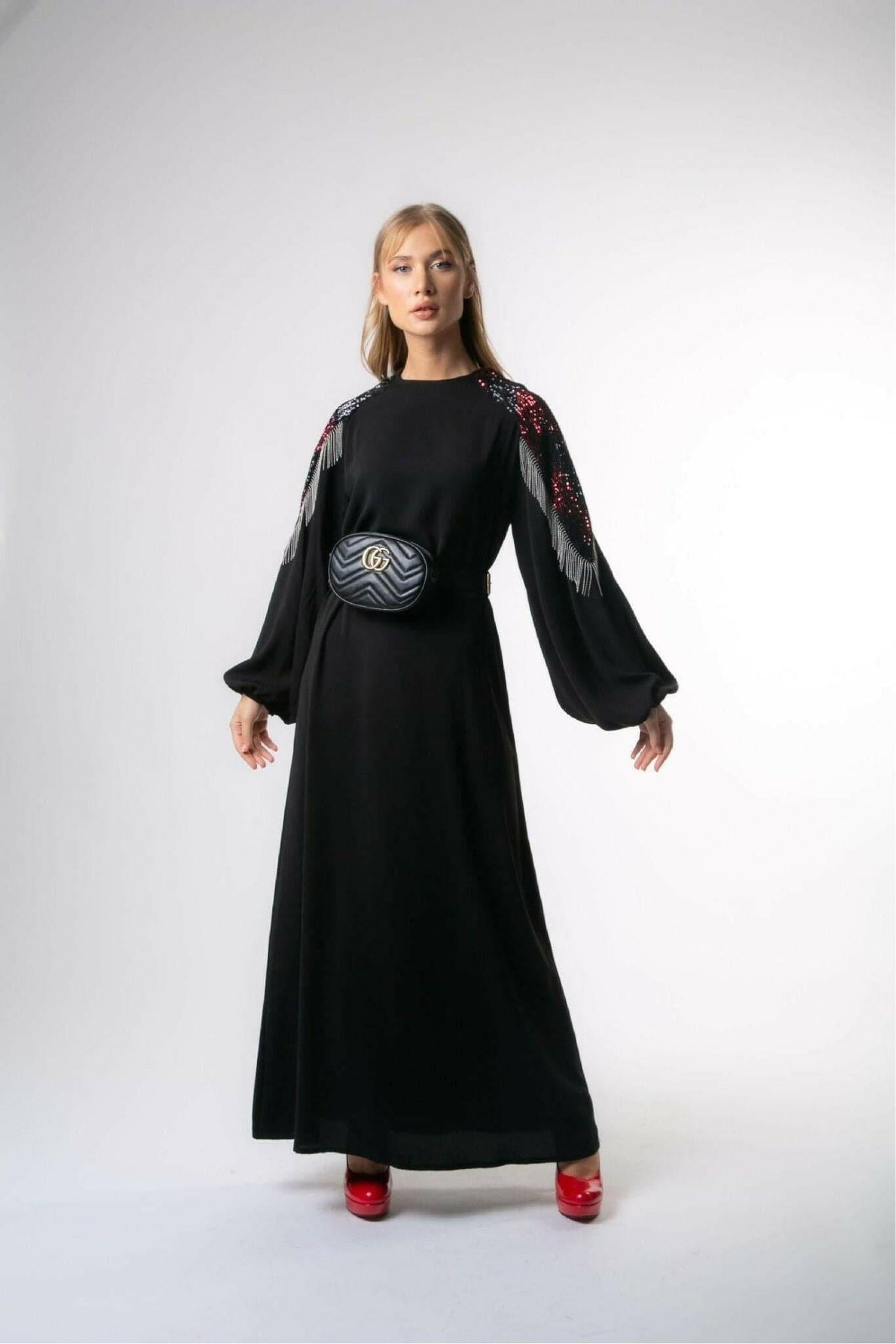 Layla Long Maxi Dress Abaya - Glamourous Grace
