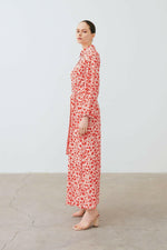 Peyton long Sleeve Dress In Persimmon - By Baano