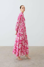 Polly Floral Maxi Dress In Light Pink - By Baano