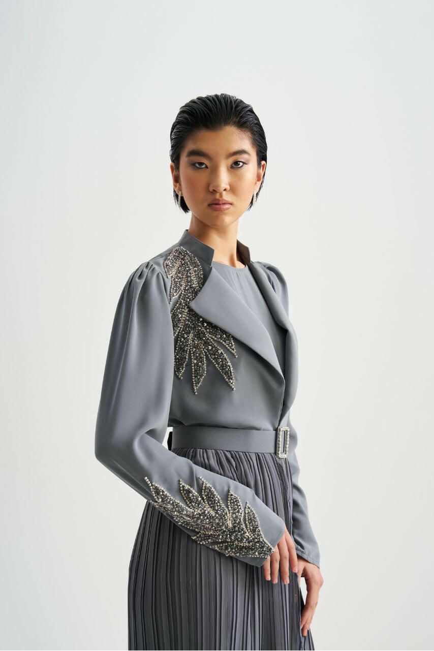 Embellished Designed Open Front Abaya - Kimono - Wear it How You Like iT - Glamourous Grace