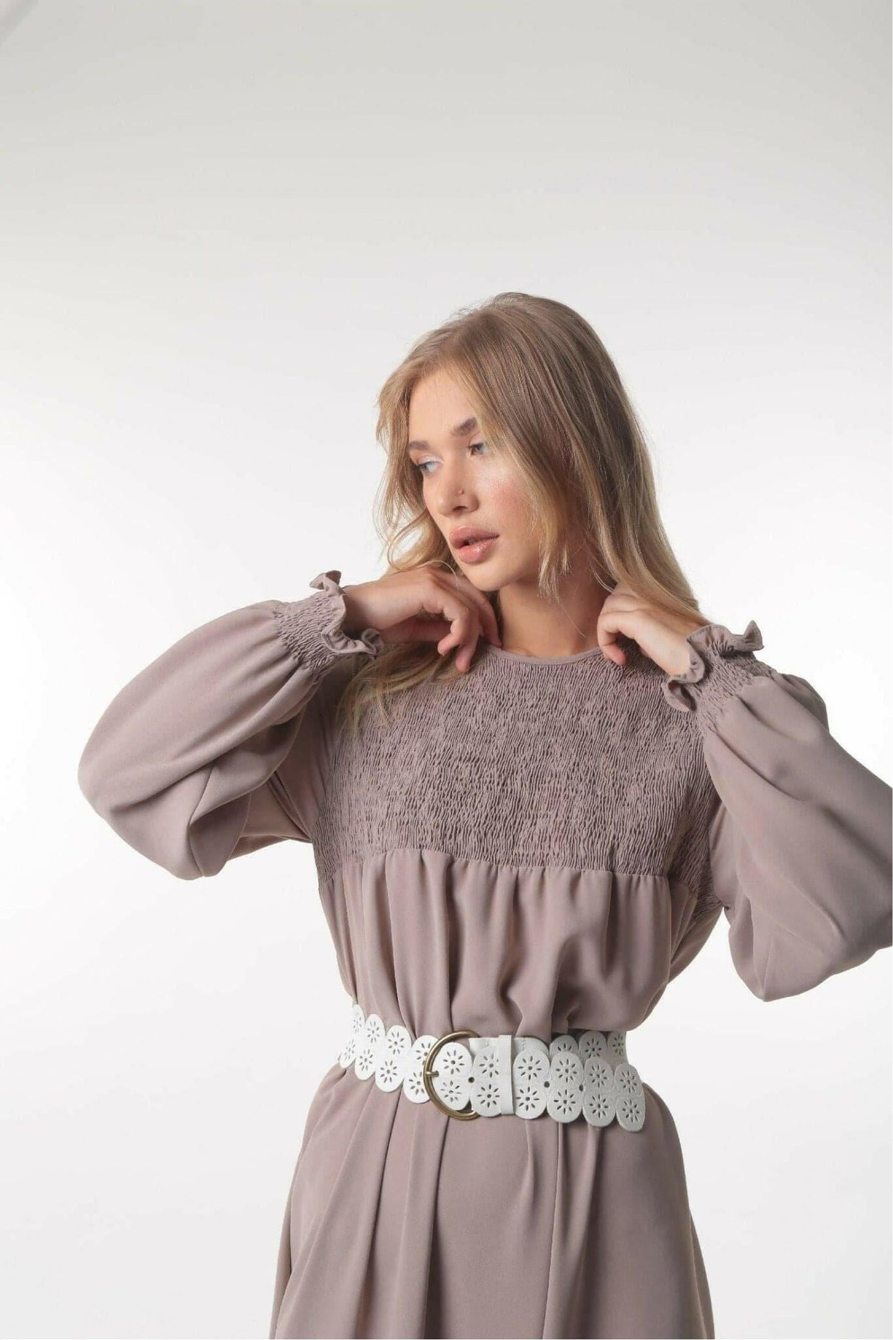 Mina Tiered Long Maxi With Long Sleeves - Glamourous Grace